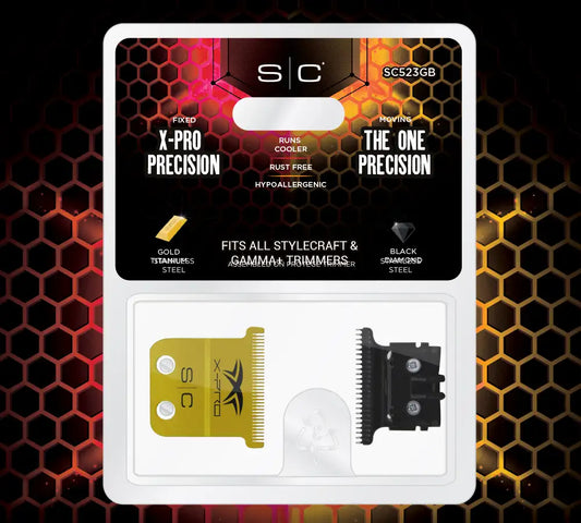 Replacement Fixed X-Pro Precision Gold Titanium Trimmer Blade